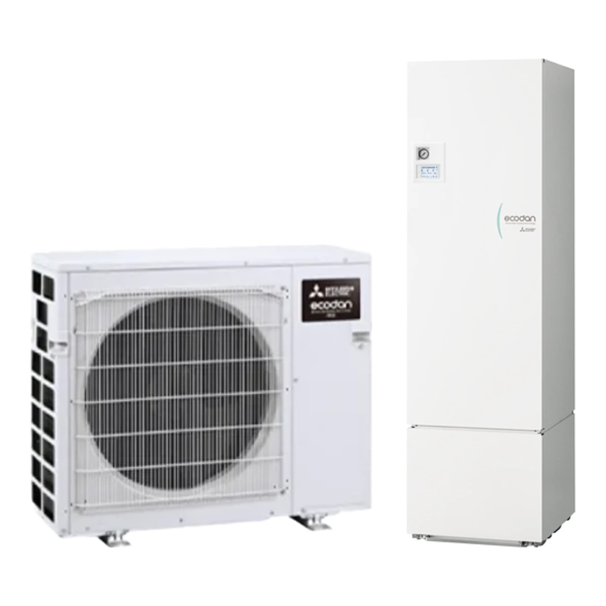 Mitsubishi Ecodan Multi Comfort (split) – unitate exterioară + modul cu boiler 200 L Pompă de căldură Mitsubishi Ecodan Multi Comfort (split): unitate exterioară și modul cu boiler 200 L