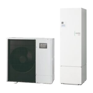 Pompă de căldură Mitsubishi Ecodan Power Inverter (split): unitate exterioară și modul cu boiler 200 L