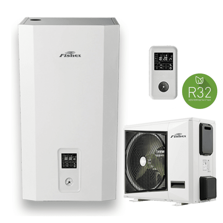Pompă de căldură aer-apă Fisher e-HeatR split 8 kW, monofazică Pompă de căldură aer-apă Fisher e-HeatR split 8 kW, monofazică
