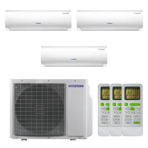 Set multisplit Hyundai 3 unități 2×9000+12000 BTU