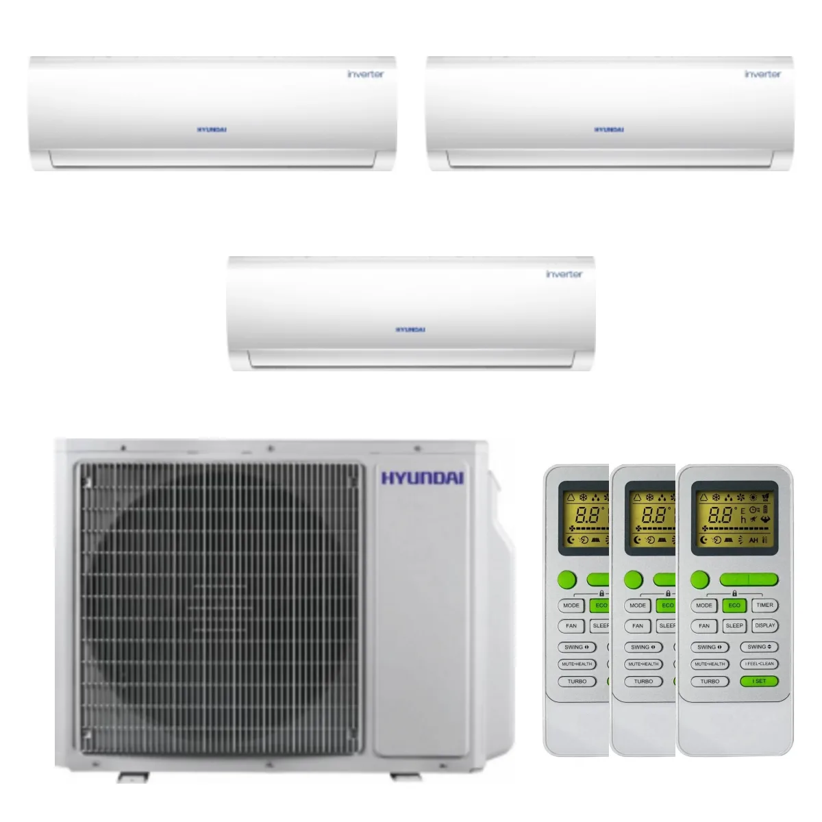Set multisplit Hyundai 3 unități 3×9000 BTU Set multisplit Hyundai 3 unități 3×9000 BTU