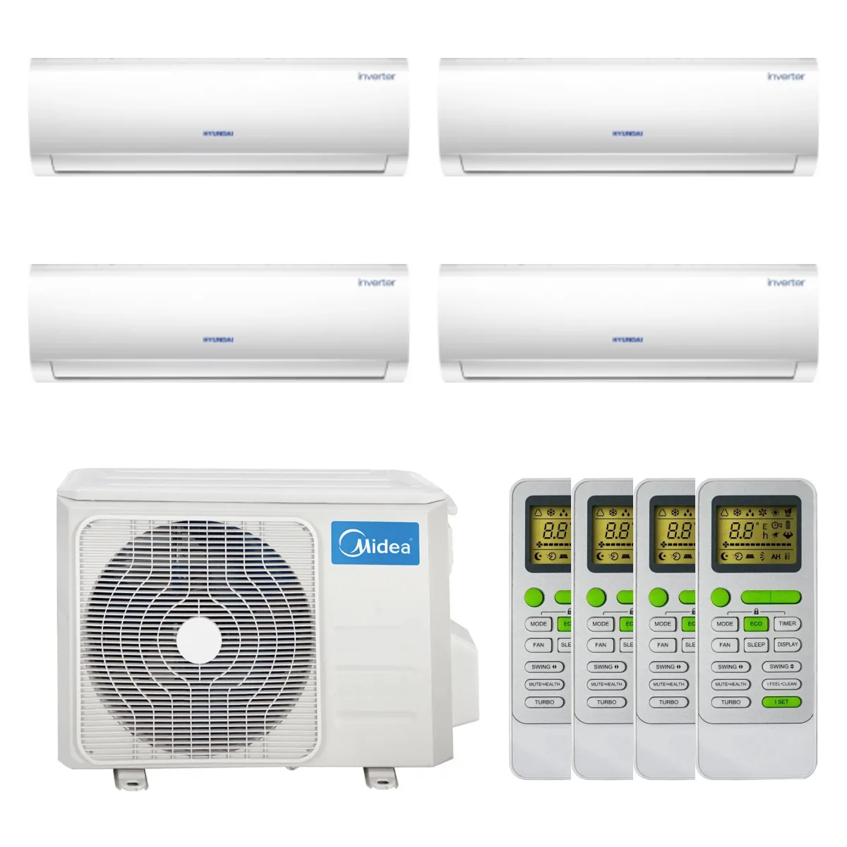 Set multisplit Hyundai 4 unități 4×9000 BTU Set multisplit Hyundai 4 unități 4×9000 BTU