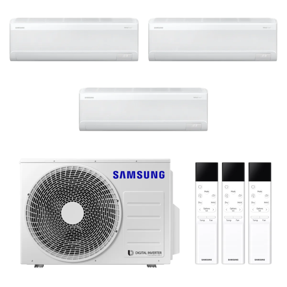 Set multisplit multisplit Samsung Wind-Free Comfort 3 unități 2×9000+12000 BTU Set multisplit multisplit Samsung Wind-Free Comfort 3 unități 2×9000+12000 BTU